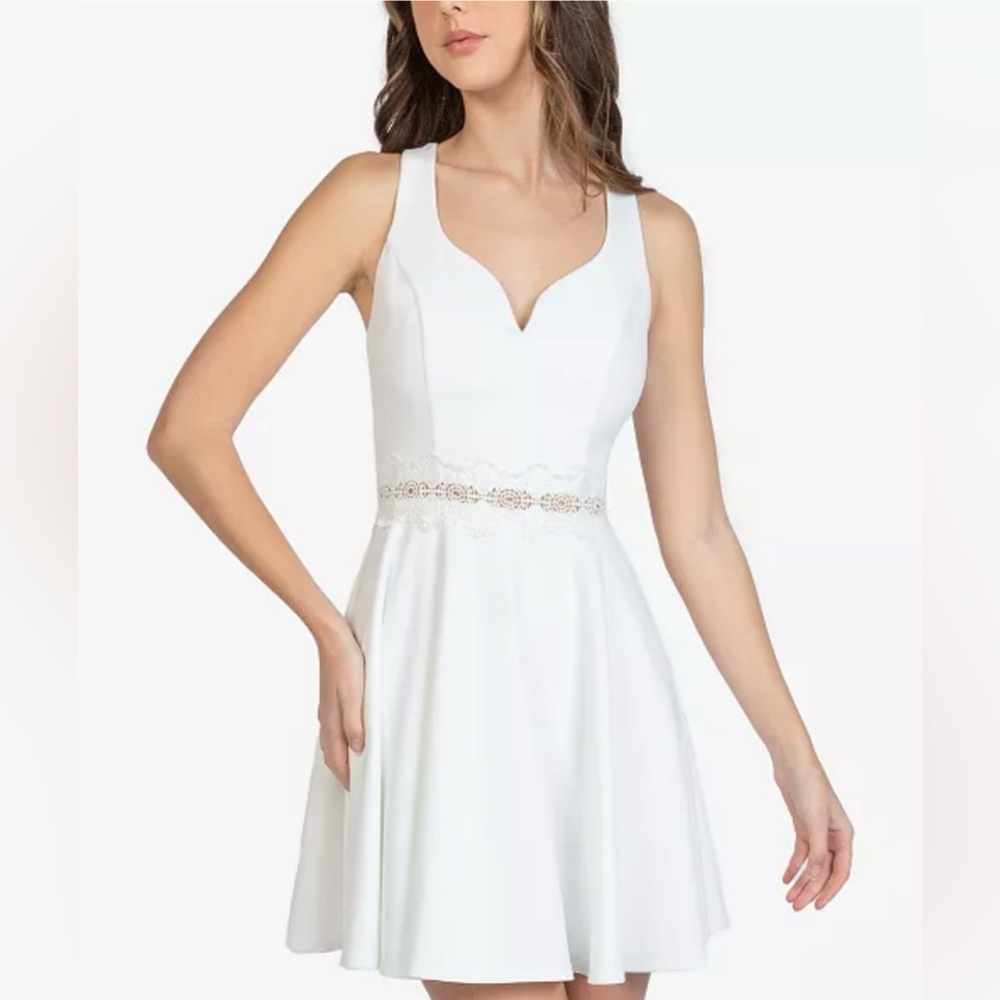 B. Darlin lace trim a-line dress